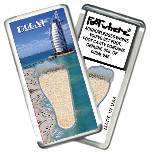 Dubai FootWhere® Souvenir Fridge Magnets. 6 Piece Set. Made in USA-FootWhere® Souvenirs
