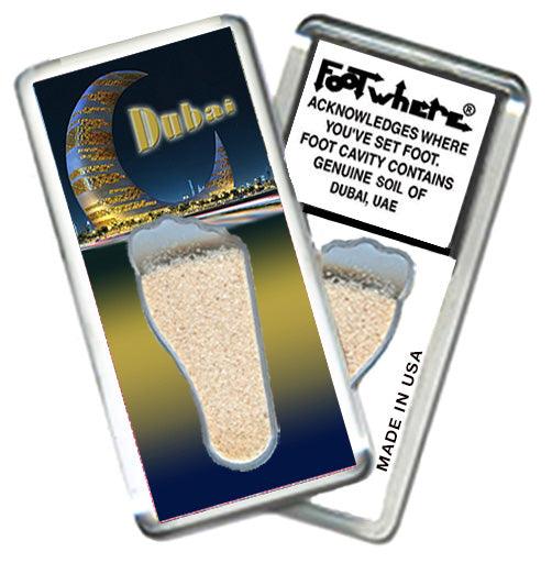Dubai FootWhere® Souvenir Fridge Magnets. 6 Piece Set. Made in USA-FootWhere® Souvenirs