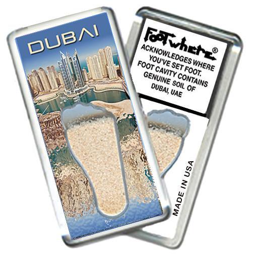 Dubai, UAE FootWhere® Souvenir Magnet. Made in USA-FootWhere® Souvenirs