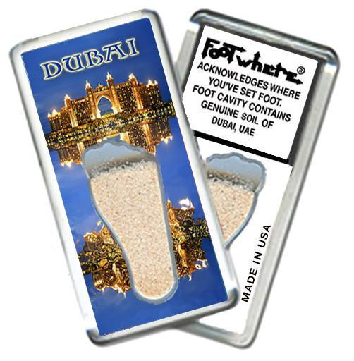 Dubai, UAE FootWhere® Souvenir Magnet. Made in USA-FootWhere® Souvenirs