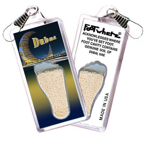 Dubai FootWhere® Souvenir Zipper-Pulls. 6 Piece Set. Made in USA-FootWhere® Souvenirs