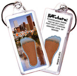 Denver FootWhere® Souvenir Keychains. 6 Piece Set. Made in USA-FootWhere® Souvenirs
