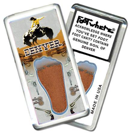Denver FootWhere® Souvenir Fridge Magnet. Made in USA-FootWhere® Souvenirs