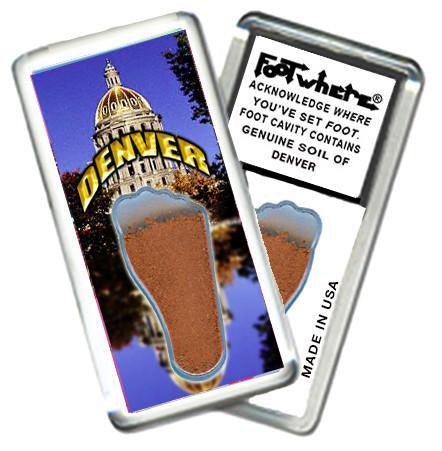Denver FootWhere® Souvenir Fridge Magnet. Made in USA-FootWhere® Souvenirs