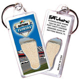 Daytona Beach, FL FootWhere® Souvenir Keychain. Made in USA-FootWhere® Souvenirs