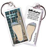 Daytona Beach, FL FootWhere® Souvenir Keychain. Made in USA-FootWhere® Souvenirs