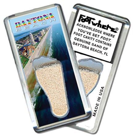 Daytona Beach, FL FootWhere® Souvenir Magnet. Made in USA-FootWhere® Souvenirs