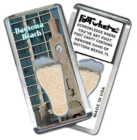 Daytona Beach, FL FootWhere® Souvenir Magnet. Made in USA-FootWhere® Souvenirs