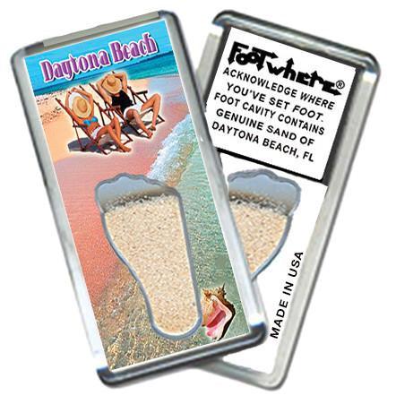Daytona Beach, FL FootWhere® Souvenir Magnet. Made in USA-FootWhere® Souvenirs