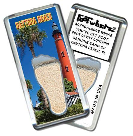 Daytona Beach, FL FootWhere® Souvenir Magnet. Made in USA-FootWhere® Souvenirs