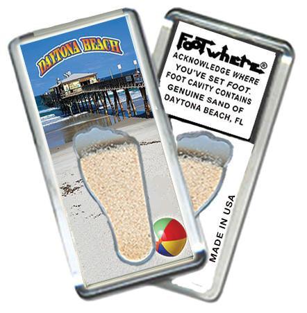 Daytona Beach, FL FootWhere® Souvenir Magnet. Made in USA-FootWhere® Souvenirs