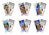Denver FootWhere® Souvenir Fridge Magnets. 6 Piece Set. Made in USA-FootWhere® Souvenirs