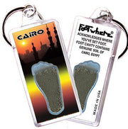Cairo, Egypt FootWhere® Souvenir Keychain. Made in USA-FootWhere® Souvenirs