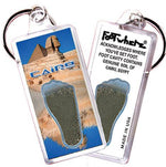 Load image into Gallery viewer, Cairo FootWhere® Souvenir Keychains. 6 Piece Set. Made in USA-FootWhere® Souvenirs
