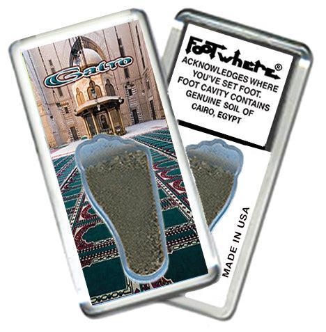 Cairo FootWhere® Souvenir Fridge Magnets. 6 Piece Set. Made in USA-FootWhere® Souvenirs