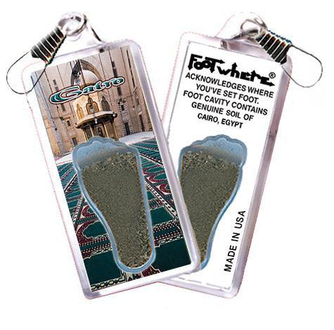 Cairo, Egypt FootWhere® Souvenir Zipper-Pull. Made in USA-FootWhere® Souvenirs