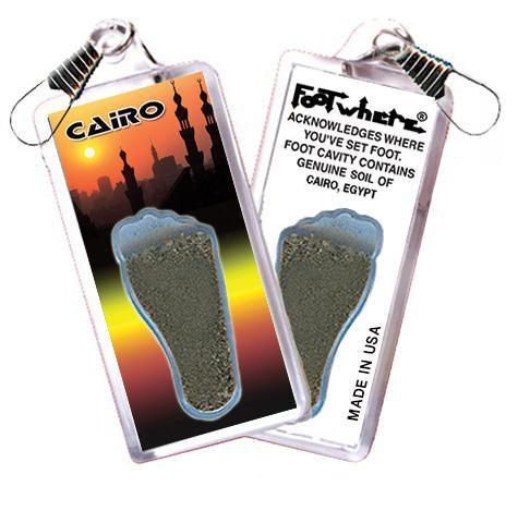 Cairo, Egypt FootWhere® Souvenir Zipper-Pull. Made in USA-FootWhere® Souvenirs