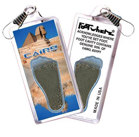 Cairo, Egypt FootWhere® Souvenir Zipper-Pull. Made in USA-FootWhere® Souvenirs