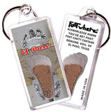 El Paso FootWhere® Souvenir Keychains. 6 Piece Set. Made in USA-FootWhere® Souvenirs
