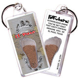 El Paso FootWhere® Souvenir Keychain. Made in USA-FootWhere® Souvenirs