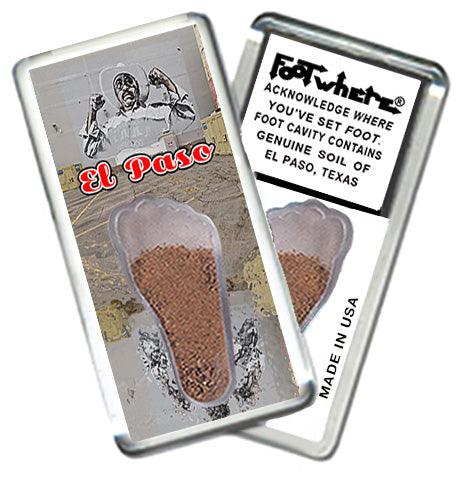 El Paso FootWhere® Souvenir Fridge Magnets. 6 Piece Set. Made in USA-FootWhere® Souvenirs
