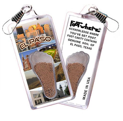 El Paso FootWhere® Souvenir Zipper-Pulls. 6 Piece Set. Made in USA-FootWhere® Souvenirs