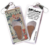 El Paso FootWhere® Souvenir Zipper-Pulls. 6 Piece Set. Made in USA-FootWhere® Souvenirs