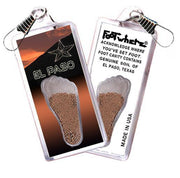 El Paso FootWhere® Souvenir Zipper-Pull. Made in USA-FootWhere® Souvenirs
