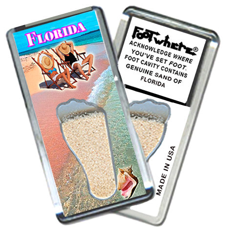 Florida FootWhere® Souvenir Magnets. 72 pieces/ 6 assorted styles.