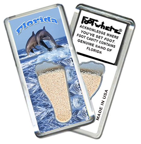 Florida FootWhere® Souvenir Magnets. 72 pieces/ 6 assorted styles.