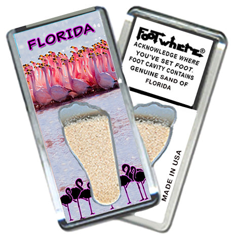 Florida FootWhere® Souvenir Magnets. 72 pieces/ 6 assorted styles.