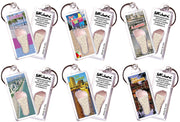 Fort Lauderdale FootWhere® Souvenir Keychains 6 Piece Set. Made in USA-FootWhere® Souvenirs