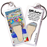 Fort Myers FootWhere® Souvenir Keychains. 6 Piece Set. Made in USA-FootWhere® Souvenirs