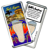Fort Myers, FL FootWhere® Souvenir Fridge Magnet. Made in USA-FootWhere® Souvenirs