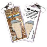 Fort Myers FootWhere® Souvenir Zipper-Pulls 6 Piece Set. Made in USA-FootWhere® Souvenirs