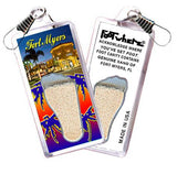Fort Myers FootWhere® Souvenir Zipper-Pulls 6 Piece Set. Made in USA-FootWhere® Souvenirs