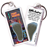 Fort Worth FootWhere® Souvenir Keychains. 6 Piece Set. Made in USA-FootWhere® Souvenirs