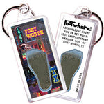 Load image into Gallery viewer, Fort Worth FootWhere® Souvenir Keychain. Made in USA-FootWhere® Souvenirs
