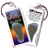 Fort Worth FootWhere® Souvenir Keychains. 6 Piece Set. Made in USA-FootWhere® Souvenirs