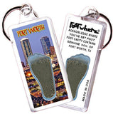 Fort Worth FootWhere® Souvenir Keychains. 6 Piece Set. Made in USA-FootWhere® Souvenirs