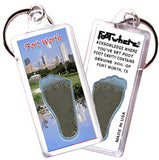 Fort Worth FootWhere® Souvenir Keychains. 6 Piece Set. Made in USA-FootWhere® Souvenirs