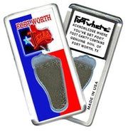 Fort Worth FootWhere® Souvenir Fridge Magnet. Made in USA-FootWhere® Souvenirs