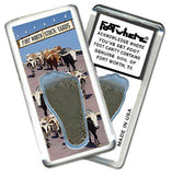 Fort Worth FootWhere® Souvenir Fridge Magnet. Made in USA-FootWhere® Souvenirs