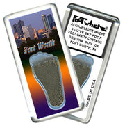 Fort Worth FootWhere® Souvenir Fridge Magnet. Made in USA-FootWhere® Souvenirs