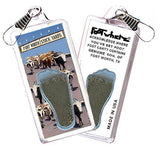 Fort Worth FootWhere® Souvenir Zipper-Pull. Made in USA.-FootWhere® Souvenirs