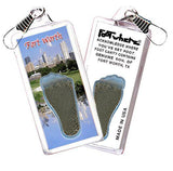 Fort Worth FootWhere® Souvenir Zipper-Pull. Made in USA.-FootWhere® Souvenirs