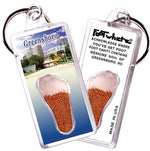 Load image into Gallery viewer, Greensboro, NC FootWhere® Souvenir Keychain. Made in USA-FootWhere® Souvenirs
