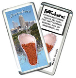 Greensboro FootWhere® Souvenir Fridge Magnet. Made in USA-FootWhere® Souvenirs