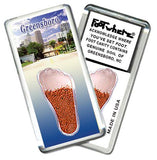 Greensboro FootWhere® Souvenir Fridge Magnet. Made in USA-FootWhere® Souvenirs