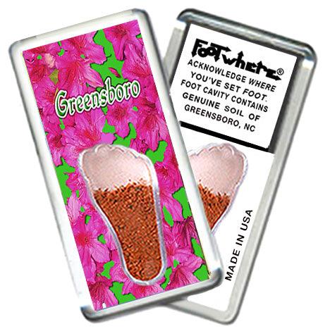 Greensboro FootWhere® Souvenir Fridge Magnet. Made in USA-FootWhere® Souvenirs
